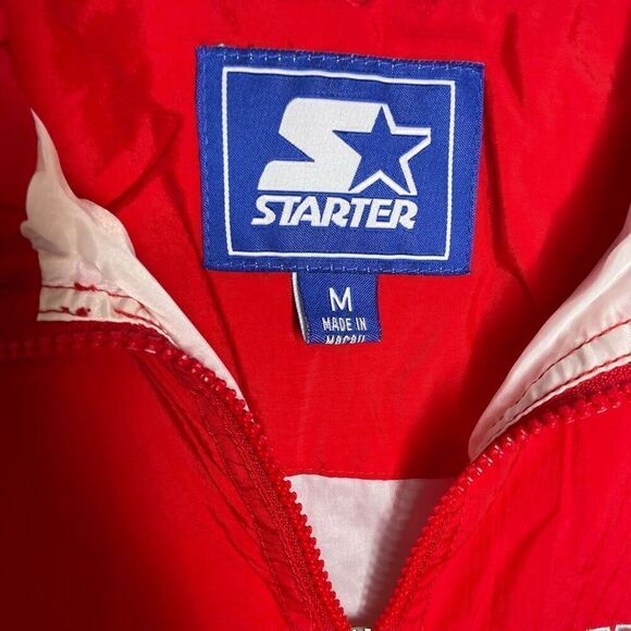 Vintage 90s Starter Ohio State University Jacket Red Buckeyes Medium M Full Zip - Picture 6 of 6